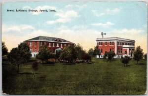 Jewell IA-Iowa, 1920 Jewell Lutheran College Brick Building Vintage Postcard