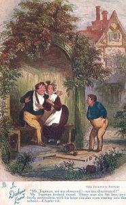 Vintage Postcard In Dickens Land Mr. Tupman Cahpter VIII Pickwick Papers Oilette