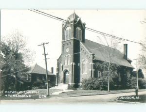 Pre-1950 rppc NICE VIEW Audubon Iowa IA W0439