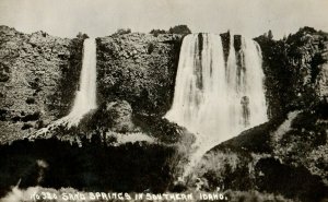 C.1910 RPPC The Falls at Sand Springs Southern Idaho Waco Real Photo Postcard F1 