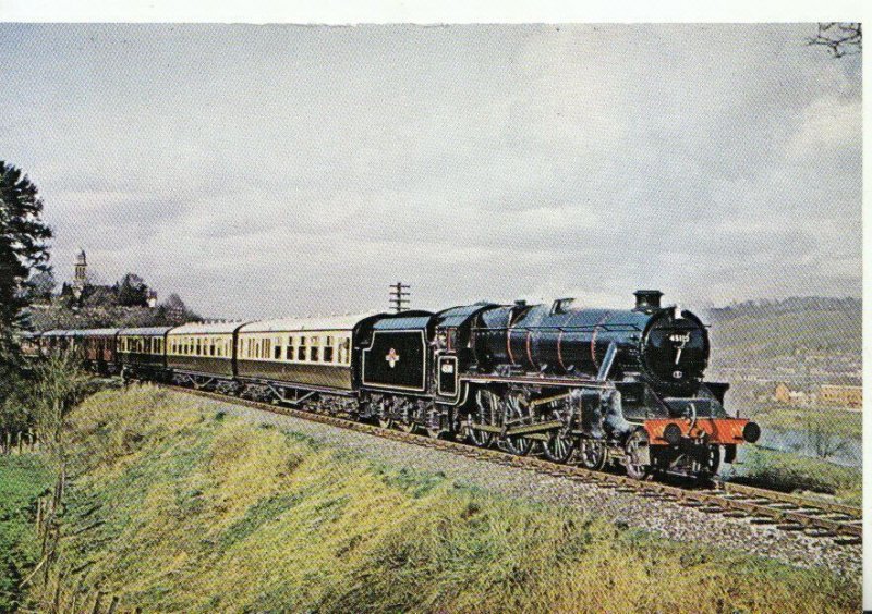 Train Postcard - R.A.F Biggin Hill L.M.S.R. Stanier 'Black Five'  - Ref 12673A