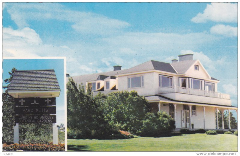 2-Views, La Maison Blanche of the late Elsie Reford, Quebec, Canada, 40-60s