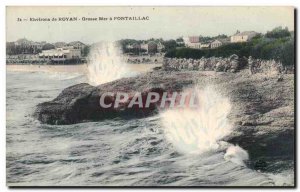 Old Postcard surroundings Royan Grosse Mer Pontaillac