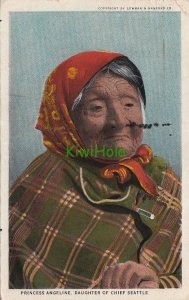 Postcard Native American Princess Angeline Daughter Chief Seattle WA