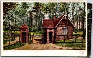 Charlottesville Virginia VA, The Lodge Gate at Monticello, Vintage Postcard