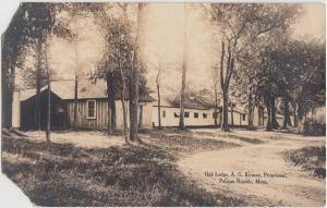 Minnesota Mn Real Photo RPPC Postcard pre1918 PELICAN RAPIDS Oak Lodge KINNEY Pr