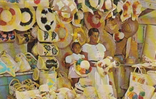 Bahamas Nassau Visitors At Native Straw Market