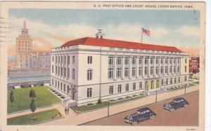 Iowa Cedar Rapids Post Office and Court House 1949 Curteich