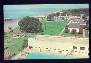 St Simons Island, Georgia/GA Postcard, Casino Swimming Pool, Shopping Area