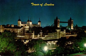 England London Tower Of London By Night