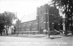 J53/ Muscatine Iowa RPPC Postcard c1950s Grace English Lutheran Church 55