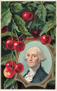 George Washington, Winsch, Portrait with Cherries & Leaves