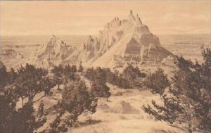South Dakota Wall Vampire Peak At Cedar Pass Badlands National Monument Alber...