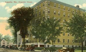 Postcard Early Hand Tinted View of Augusta House Hotel in Augusta, ME.  L2