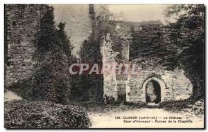 Old Postcard Clisson Chateau Court & # 39Honneur Ruins of La Chapelle