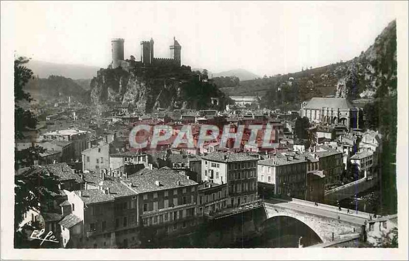 Postcard Modern Foix Quarter Church Bridge and Chateau