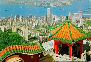 Hong Kong & Kowloon from  Peak China Unused Continental Postcard C10