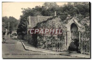 Postcard Abbey of Vaux Cernay Fountain