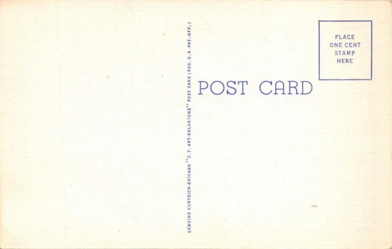 MUSKEGON MICHIGAN~BATHING BEACH & PIER POSTCARD 1940s