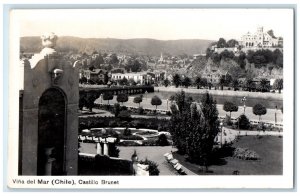 c1940's Brunet Castle Vina Del Mar (Chile) RPPC Photo Vintage Unposted Postcard