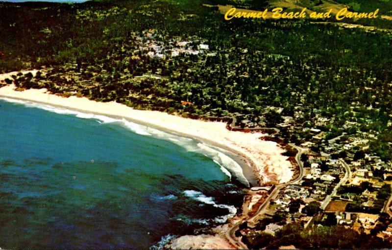 California Aerial View Carmel and Carmel Beach