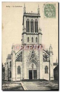 Old Postcard Belley La Cathedrale