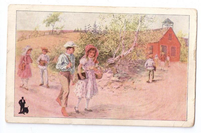 Walk-Over Shoes Advertising Postcard Children School 1913