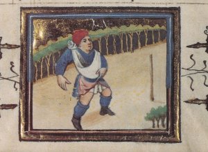 Farmer Sowing Seeds Belgium Flemish Book Of Hours Postcard