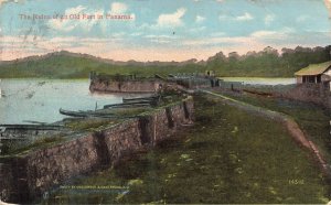 Panama Porto Bello Old Fort Ruins 1914 Postcard