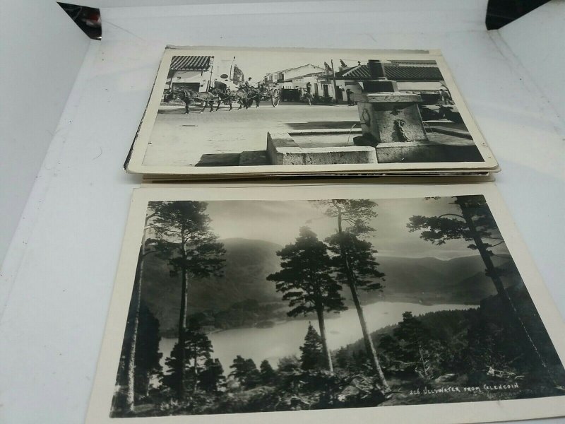 Job Lot 40 Vintage B&W Topographical Foreign Postcards Standard Size Mixed 