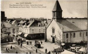 CPA St-NAZAIRE - Place Merceau et Rue du Palais - Église St-Gobard (589747)