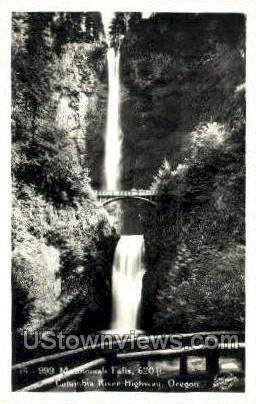 Real Photo - Multnomah Falls - Columbia River, Oregon