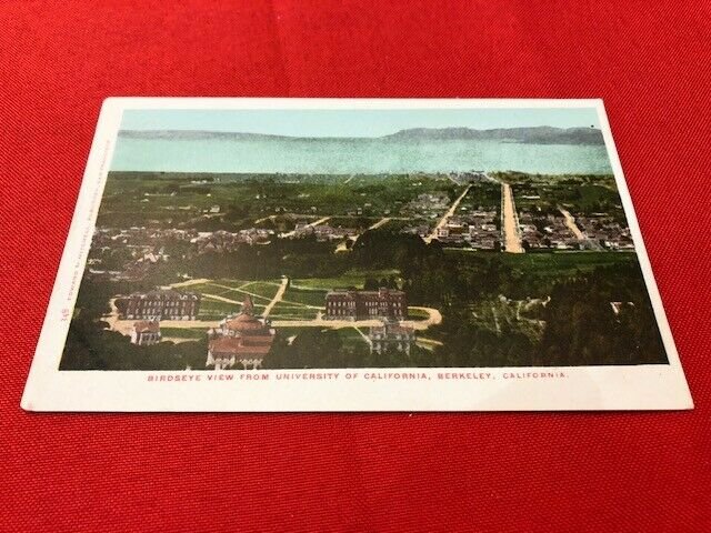 c1907 postcard Birdseye view of UNIVERSITY OF CALIFORNIA BERKELEY, pub Mitchell