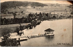 View Overlooking Little York Lake, Little York NY Vintage Postcard B48