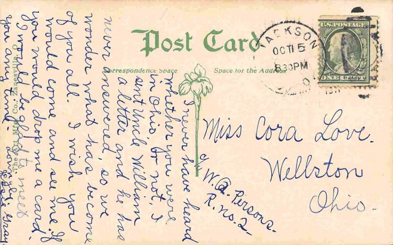 Court House Jackson Ohio 1911 postcard