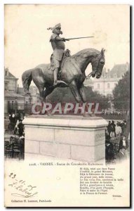 Old Postcard Vannes Statue Connetable Richemont Horse Horse