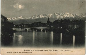 CPA GRENOBLE et la Chaine des Alpes Effet de nuit (685718)
