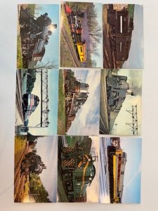 27 ALL UNUSED RR RAILROAD TRAINS 1950s-1970s Vintage Postcards Lot FREE SHIPPING