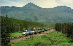 Electro-Motive 5D60 Locomotives Burlington Northern Marias Pass Montana Postcard