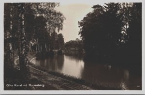 Sweden Göta Kanal vid Borensberg Göta älv Vintage RPPC C191