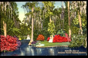 Florida CYPRESS GARDENS Reflection Pool - Tropical Florida Series ~ Linen
