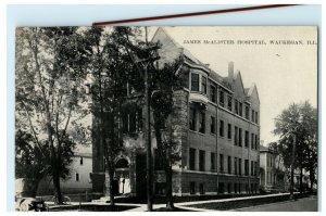 1910 James McAlister Hospital Waukegan Illinois IL Posted Antique Postcard 