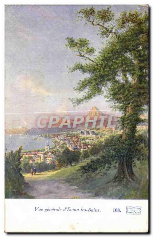 Old Postcard General view of the Evian Buins