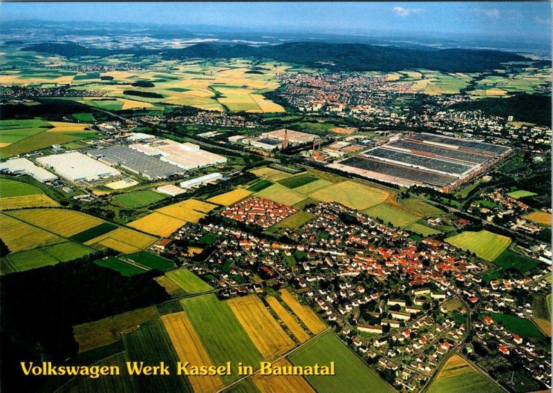 Baunatal, Kassel Germany  VOLKSWAGEN PLANT Auto~Car Factory AERIAL  4X6 Postcard