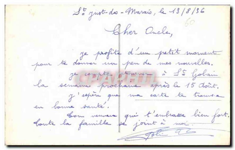 Old Postcard Beauvais hotel Post