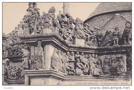 Le Calvaire, Details, GUIMILIAU (Finistere), France, 1900-1910s