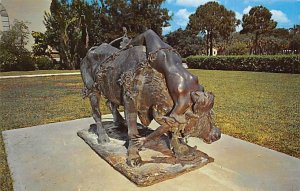 Bronze Lygia and The Bull By Moretti John Sarasota, Florida USA View Postcard...