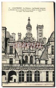 Old Postcard Chambord Chateau La Grande Lantern