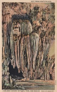 Vintage Postcard Exit From King Palace Carlsbad Cavern National Park New Mexico