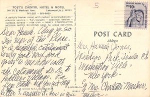 Lakewood New Jersey Post's Capitol Hotel and Motel Vintage Postcard AA9668